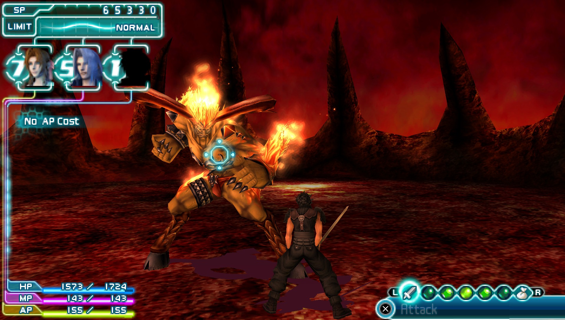 Crisis Core Final Fantasy VII running in PPSSPP